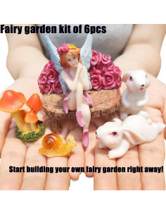 Kit de Jardín de Hadas HONEYSHOW - 6 Figuras Decorativas 2