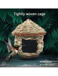 Casa de Colibrí Gute - Tejida a Mano de Hierba Natural - Set de 2 2