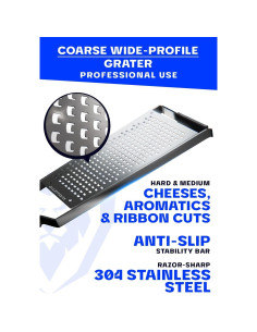 Rallador de Queso Grueso Dalstrong - Acero Inoxidable 304 - Mango G10 2