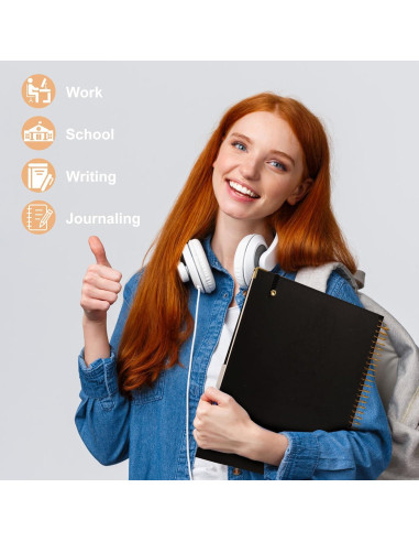 Cuaderno Espiral Tapa Dura A4 FLYING EAGLE Negro 200 Páginas