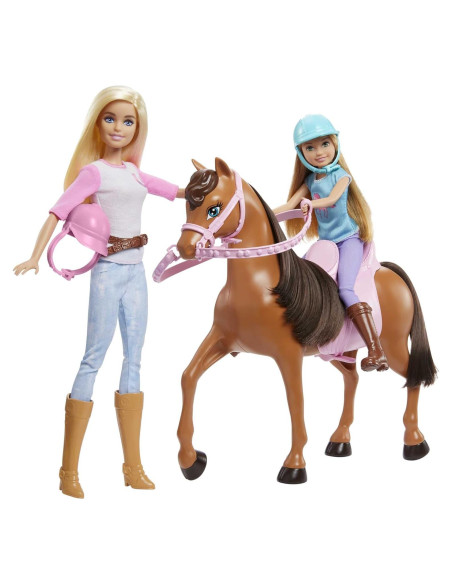 Barbie - Set de juego Stacie y caballo con accesorios