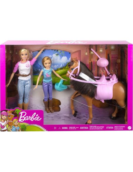 Barbie - Set de juego Stacie y caballo con accesorios