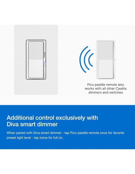 Control Remoto Paddle Pico Lutron para Interruptores Caseta