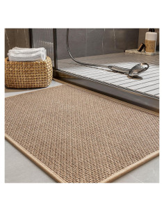 Alfombra de Baño Antideslizante PADOOR 43x61cm Beige