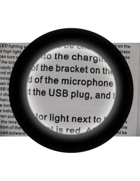 Lupa Beileshi 30x con LED, metálica y óptica, estuche