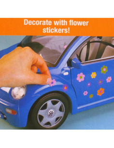 Vehículo Volkswagen Beetle Barbie 2000 Púrpura con llavero 2