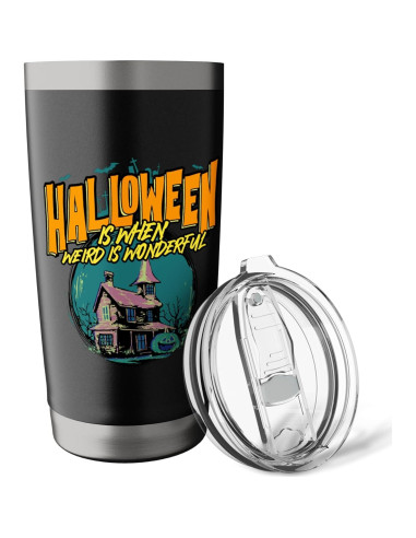Vaso Térmico Halloween 20 oz Acero Inoxidable Negro