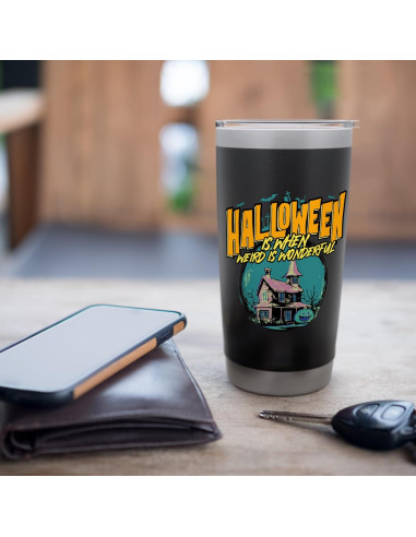 Vaso Térmico Halloween 20 oz Acero Inoxidable Negro