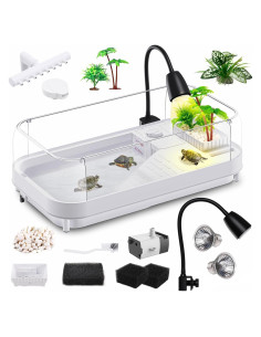 Kit Acuario para Tortugas Moonorange 58x32x20 cm con Lámpara