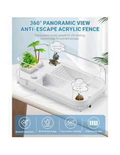 Kit Acuario para Tortugas Moonorange 58x32x20 cm con Lámpara 2