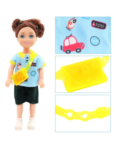 19 Piezas Ropa de Muñeca Miunana 13.5 cm Accesorios