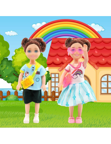 19 Piezas Ropa de Muñeca Miunana 13.5 cm Accesorios