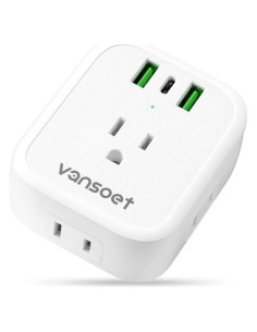 Adaptador de Enchufe de Viaje Vansoet Tipo C 20W 7 en 1