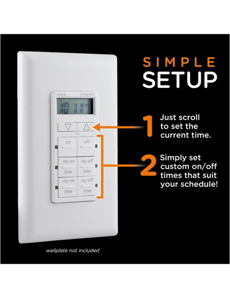 Temporizador Digital de Pared myTouchSmart 24 Horas LED Temporizador Digital de Pared myTouchSmart 24 Horas LED