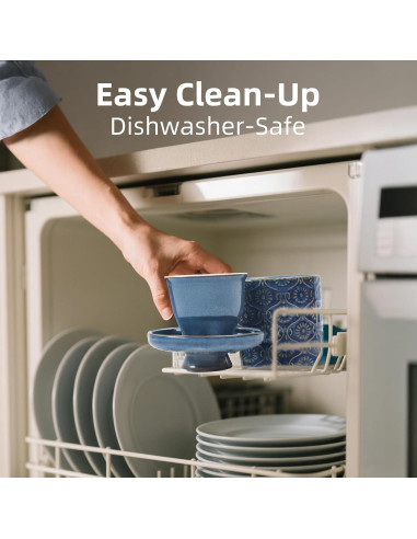 Tazón de Mantequilla VMX Cerámica Azul con Tapa Hermética 150g