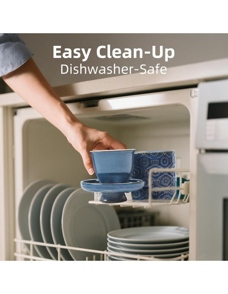 Tazón de Mantequilla VMX Cerámica Azul con Tapa Hermética 150g