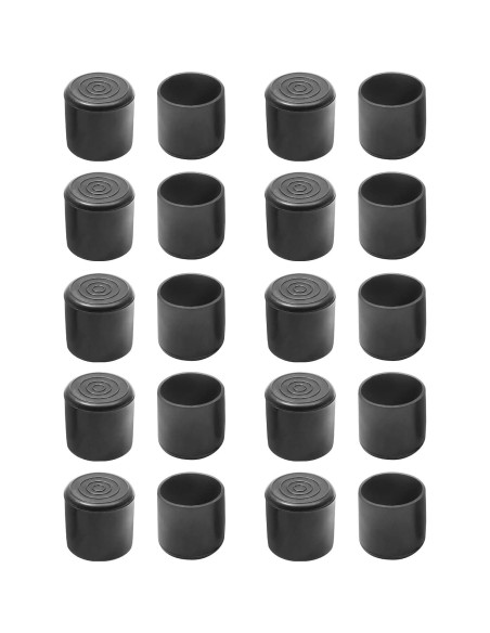 20 Tapones Redondos de PVC para Patas de Sillas Uenhoy 25mm