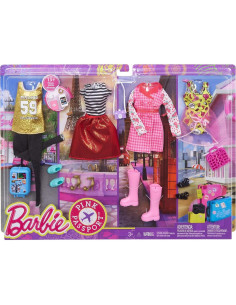 Conjunto de Viaje Barbie Mattel FLB31 14 Piezas 2