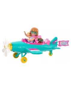 Barbie Chelsea Muñeca Piloto con Avión y Accesorios