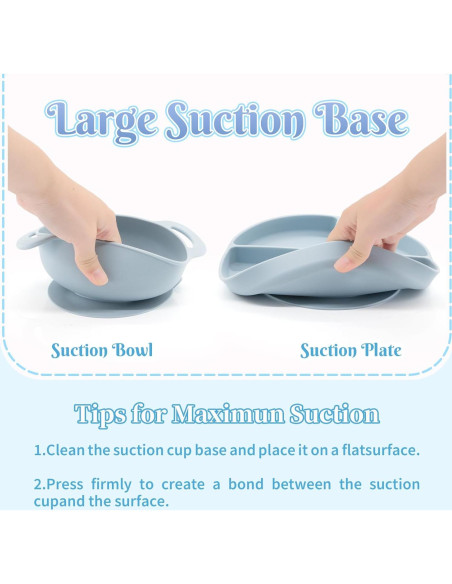 Juego de Alimentación para Bebés CHCC 10 Piezas Azul Libre de BPA