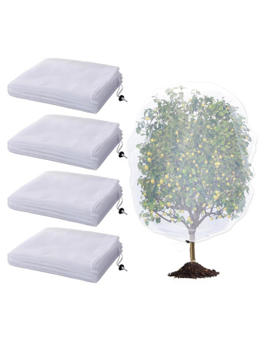 Cubiertas de Red para Insectos y Aves Acostop 4 Piezas 1.4x1.8m