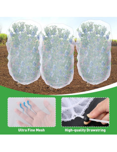 Cubiertas de Red para Insectos y Aves Acostop 4 Piezas 1.4x1.8m 2