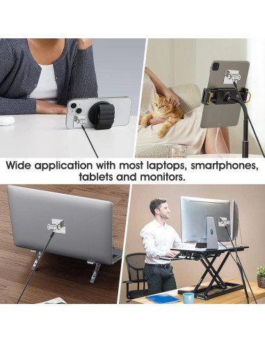 Candado de Cable Antirrobo I3C para Laptop y Tabletas