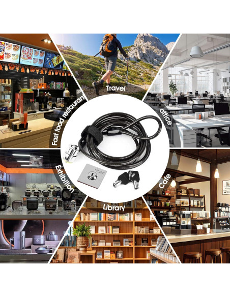 Candado de Cable Antirrobo I3C para Laptop y Tabletas