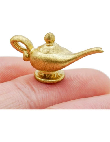 Lámpara de Genio de Aladino Miniatura 1/12 Dorada - Accesorio DIY