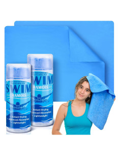 Paquete de 2 Toallas Chamois SmoothNovelty 33x43 cm Azul