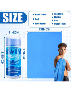 Paquete de 2 Toallas Chamois SmoothNovelty 33x43 cm Azul 2