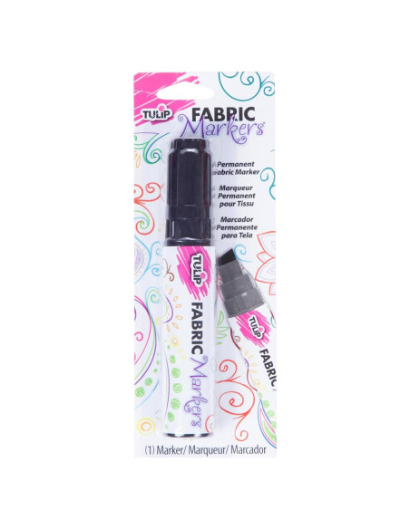 Marcador de Tela Tulip Negro Punta Chisel Jumbo No Tóxico