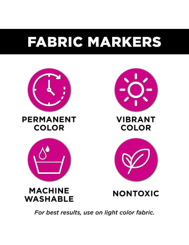 Marcador de Tela Tulip Negro Punta Chisel Jumbo No Tóxico