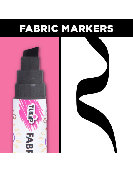 Marcador de Tela Tulip Negro Punta Chisel Jumbo No Tóxico