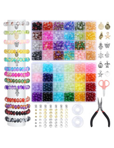 Kit de Bolas de Vidrio Craqueladas LAIDANLA 1400PCS 8mm DIY