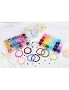 Kit de Bolas de Vidrio Craqueladas LAIDANLA 1400PCS 8mm DIY 2