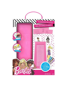 Kit de Diseño de Moda Barbie - 15 Placas y Crayones