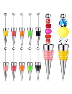 Tapones de Vino Reutilizables Tandefio - 12 Pcs Silicona Colorida