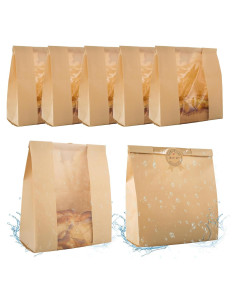 30 Bolsas de Pan Casero YMTLJHDSY con Ventana 34.8x20.8 cm