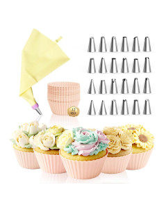 Kit de Decoración de Cupcakes TORCHISTS con 24 Consejos