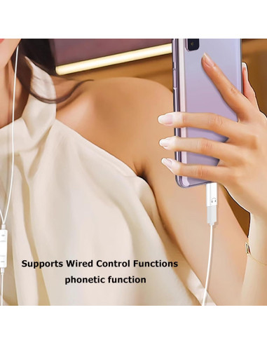 Adaptador de audio USB C a Lightning Shenzhenshiyoulanteerkeji - Blanco