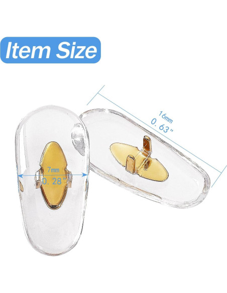 6 Pares Almohadillas Nasales Ray-Ban 16mm Doradas