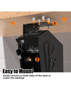 Caja Fuerte Biométrica HARDROCK para Pistolas - Acceso Rápido 2