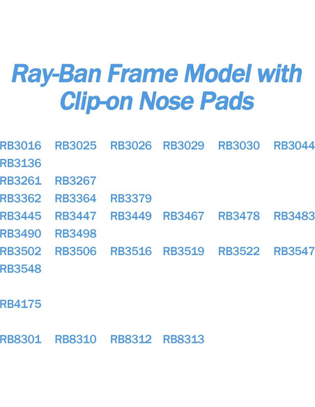 6 Pares Almohadillas Nasales Ray-Ban 16mm Doradas