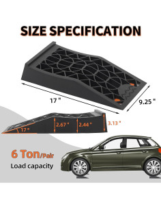 Rampas de Servicio para Coche OULEME 2 Pcs 5587.6 kg Antideslizantes 2