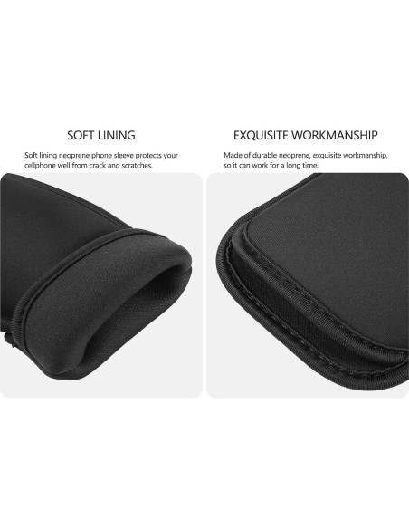Funda de Neopreno YICHEEY para Teléfono Móvil Grande Negro