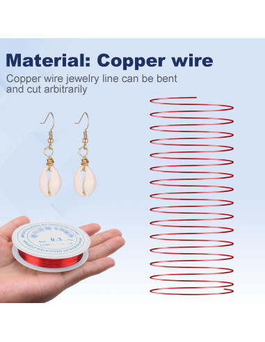 Alambre de Joyería de Cobre 0.3 mm - 10 Rollos Colores Surtidos