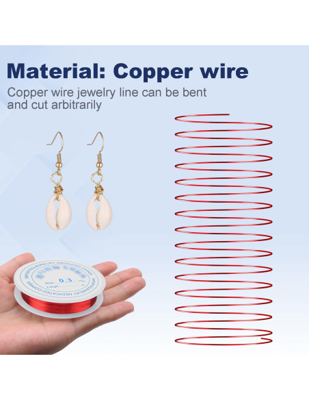 Alambre de Joyería de Cobre 0.3 mm - 10 Rollos Colores Surtidos