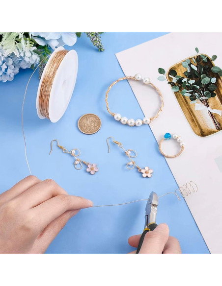 Alambre de Joyería de Cobre 0.3 mm - 10 Rollos Colores Surtidos