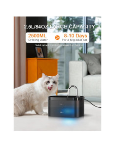 Fuente de Agua para Gatos Putilog 2.5L Silenciosa con Filtros 2